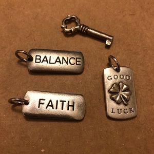 Origami Owl Pewter Dangles Set of 4